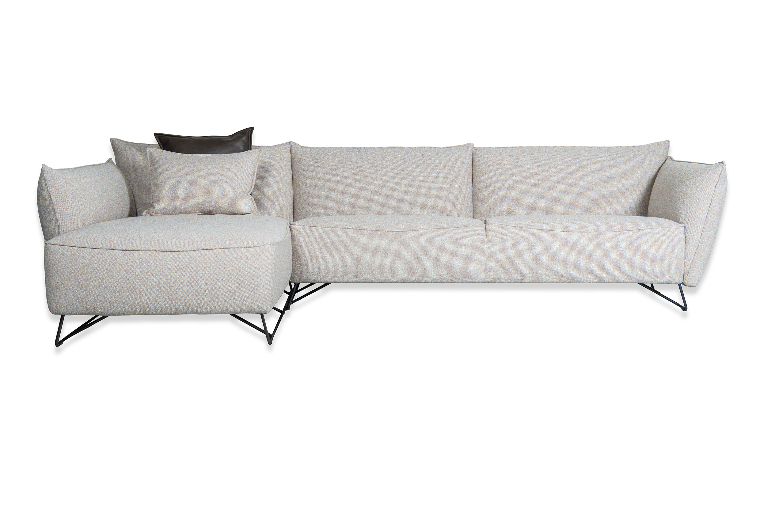 My Home Corner Sofa Trier Sand Frontb