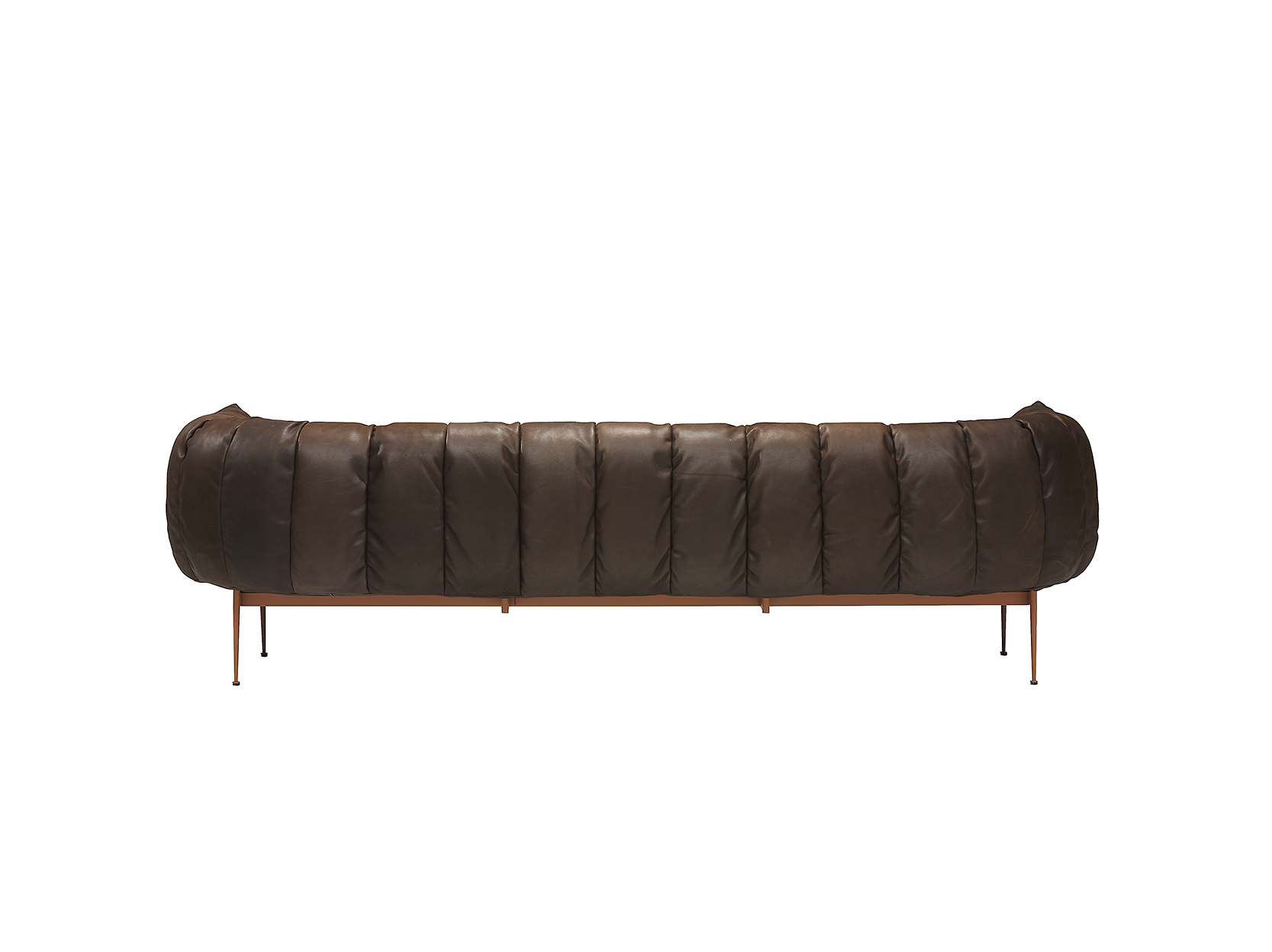 Puffer Sofa 4 Seats (273Cm) Sadie Chocolat RAL 8004 Frame Back LR