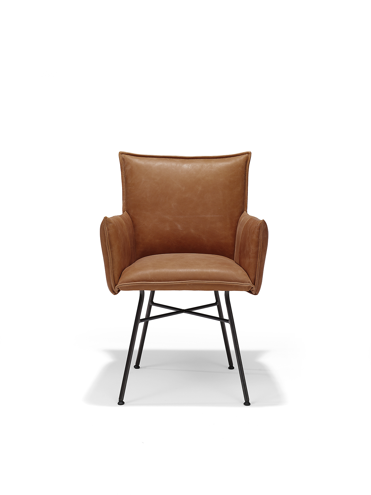Sanne Chair With Arm Bonanza Tan Front LR