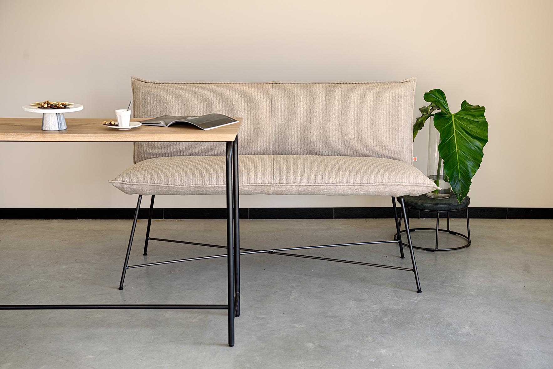 Vidar Bar Bench 165 Cm Bonanza Naturel Paris Sand