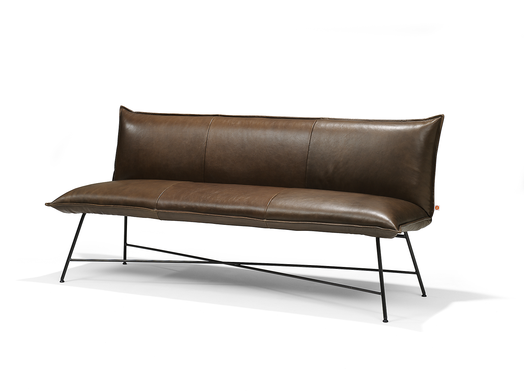 Vidar Dining Sofa 195 Cm With Back Luxor Fango Pers LR