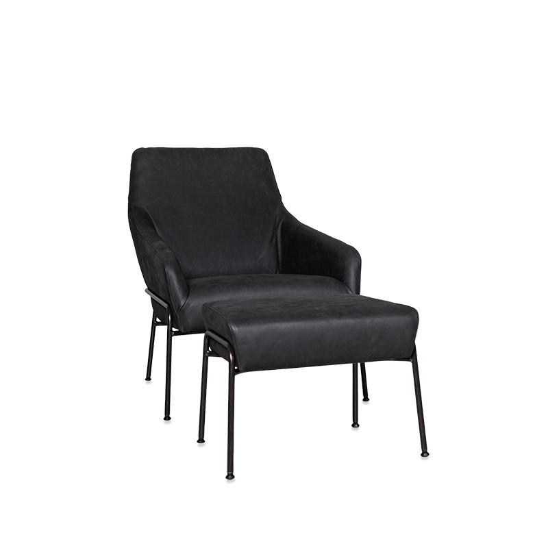 Jolly Lounge Old Glory Sadie Dark Grey Pers Wih Hocker